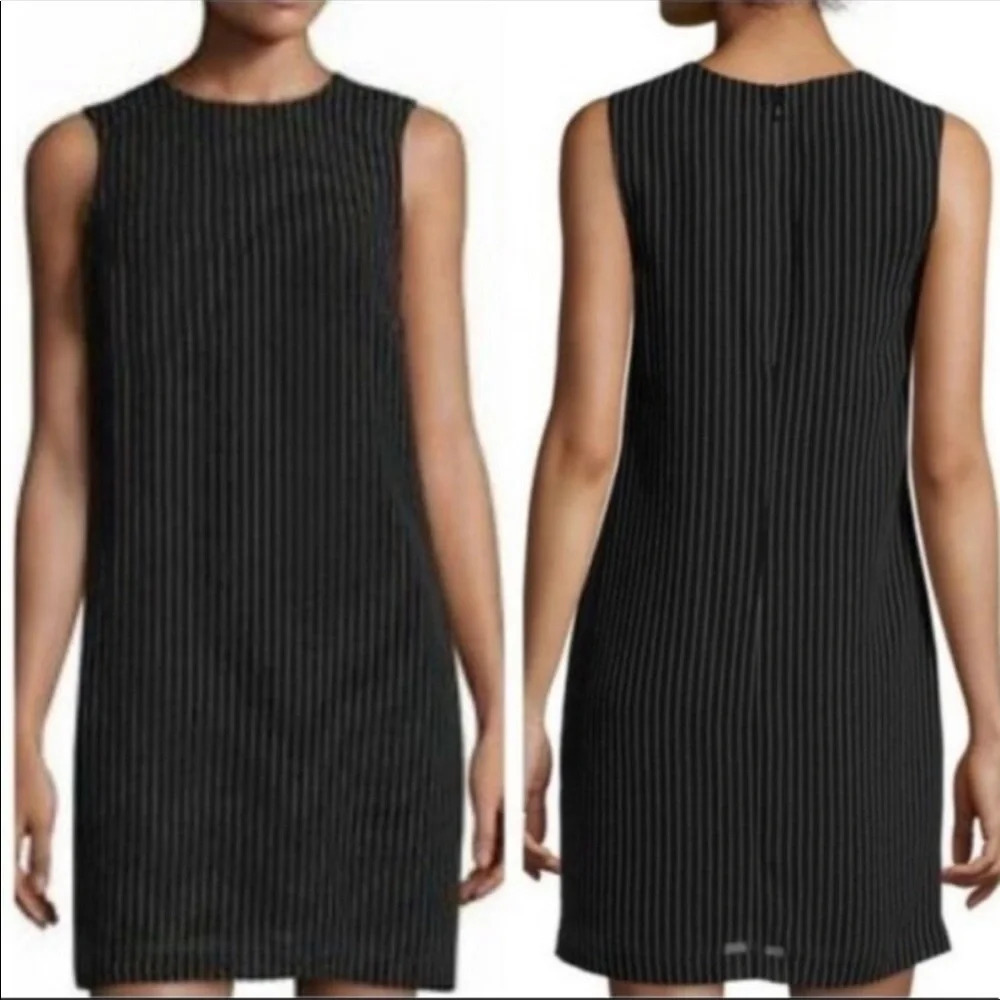 THEORY ADRAYA STRIPED SHIFT DRESS